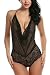 Avidlove Women Sexy Lingerie Teddy One Piece Lace Halter Babydoll Bodysuit Black XXL