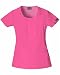 Cherokee Women's Workwear Scrubs Round Neck Top, Shocking Pink, Medium
