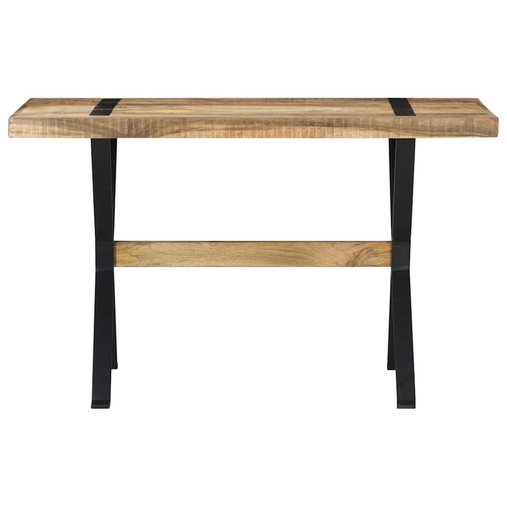 Table de cuisine stable en manguier brut pour partager des repas conviviaux en petit comité