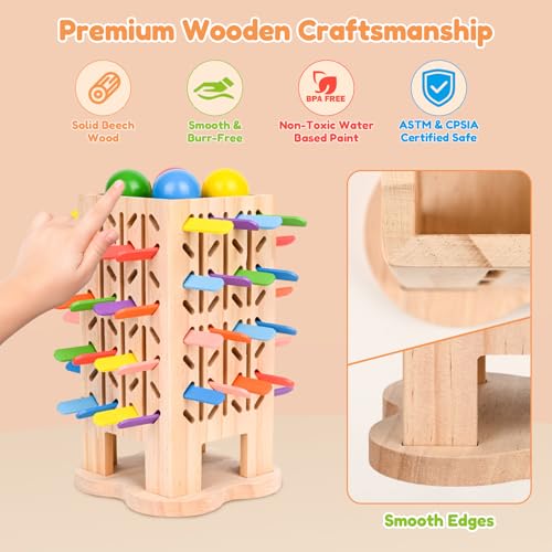 Juegos Montessori de Madera 5 en 1 para Niños 4-6 años miniatura 6