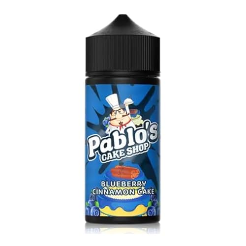 Pablo's CakeShop VAPE用リキッド 電子タバコ ショートフィルボトル ニコチンなし (120mlボトルにリキッドが100ml, Blueberry Cinnamon Cake)