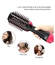Eazera Hair Dryer Brush, Hot Air Brush, One Step Hair Dryer & Volumizer, Blow Dryer Brush, 3 IN 1 Hair Straightener Brush with Negative Ion for Straightening, Curling (Multicolour) gallery image