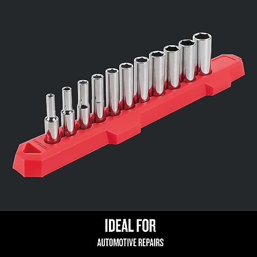 Image of CRAFTSMAN Socket Set, Metric, 1 /4 inch Drive, 6 Pt., 11Piece (CMMT12051)