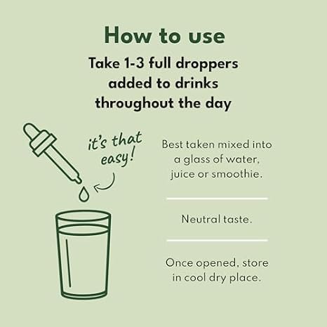 Liquid Chlorophyll Drops for Water - British-Grown Chlorophyll - High Strength Chlorophyll Liquid 6000mg - Made in UK - 2 Month Supply (Pack of 2)