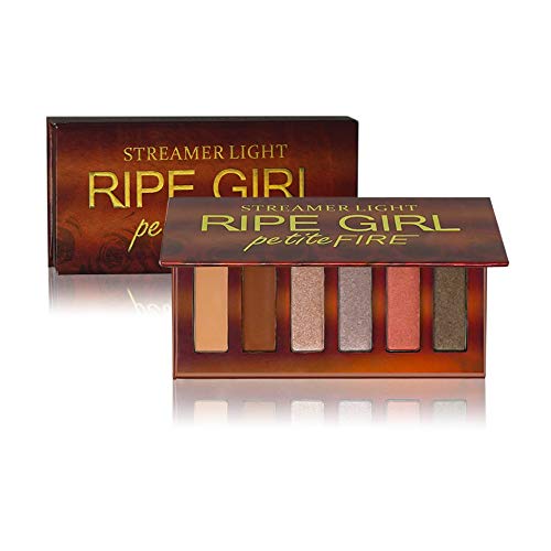RIPE GIRL 6 Colors Eyeshadow Palette Petite Fire Shimmer Matte Warm Color Eye Cosmetics For Daily Makeup Travel Size Eye Shadows With Mirror (#02)