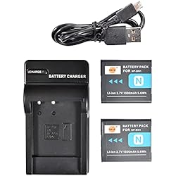 Cargador Bateria Sony Np Bn1 DSTE NP-BN1 - Batería de iones de litio (2 unidades) y cargador micro USB compatible con Sony DSC-W510 DSC-W515PS DSC-W500 DSC-W520 DSC-WX80 DSC-WX150 DSC-QX10 DSC-TX7