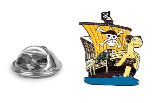 Gemelolandia | | Pin Barco Pirata Amarillo del Anime | Pines Originales Para Regalar | Para las Camisas, la Ropa o para tu Mochila | Detalles Divertidos