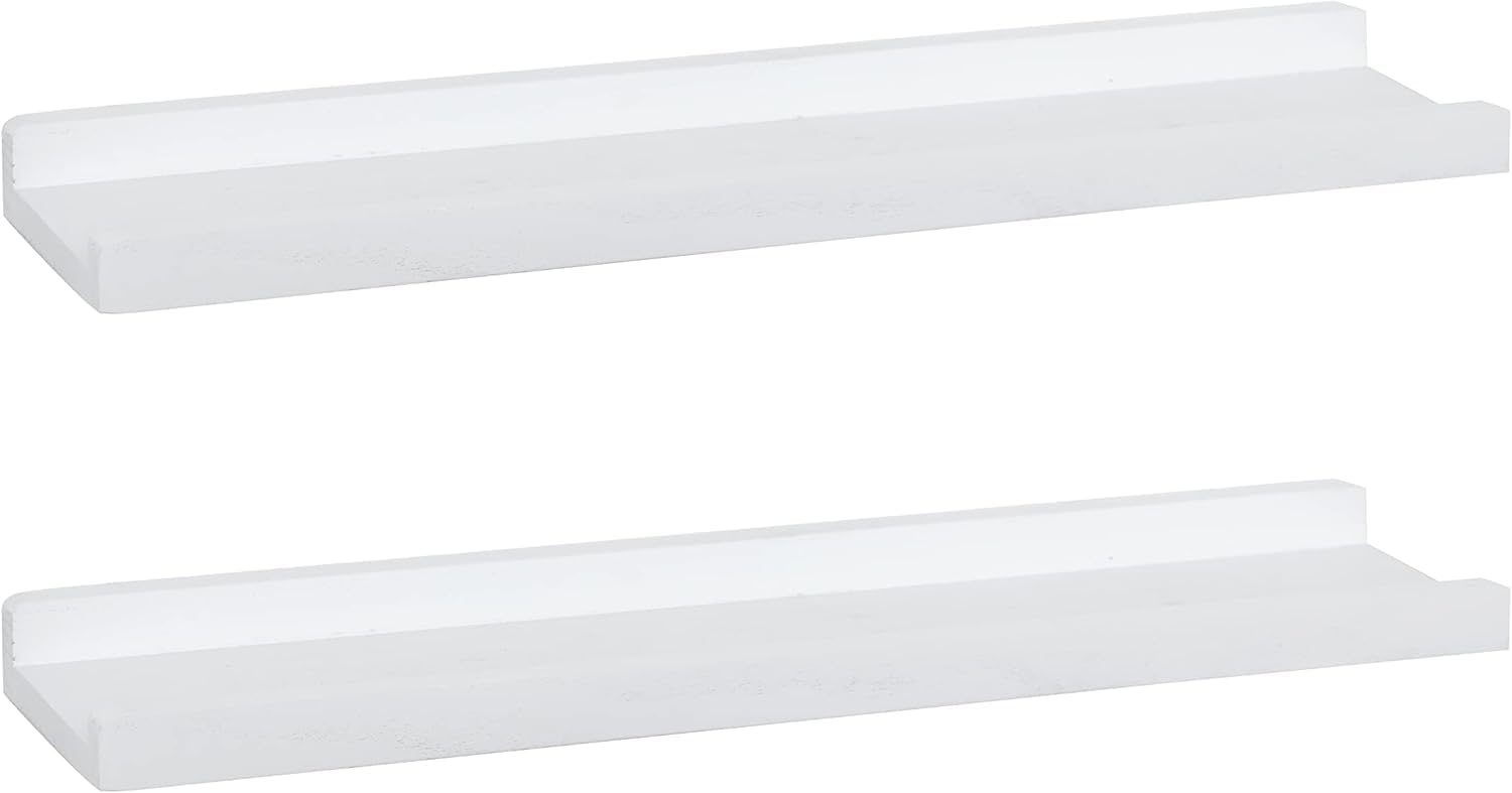 Deense vintage brede teakhouten open wandplank - Retro