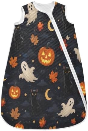 Kigai Happy Halloween Baby Sleep Sack Wearable Blanket Sleeping Bag 2-Way Zipper Soft Swaddle Transition Sack