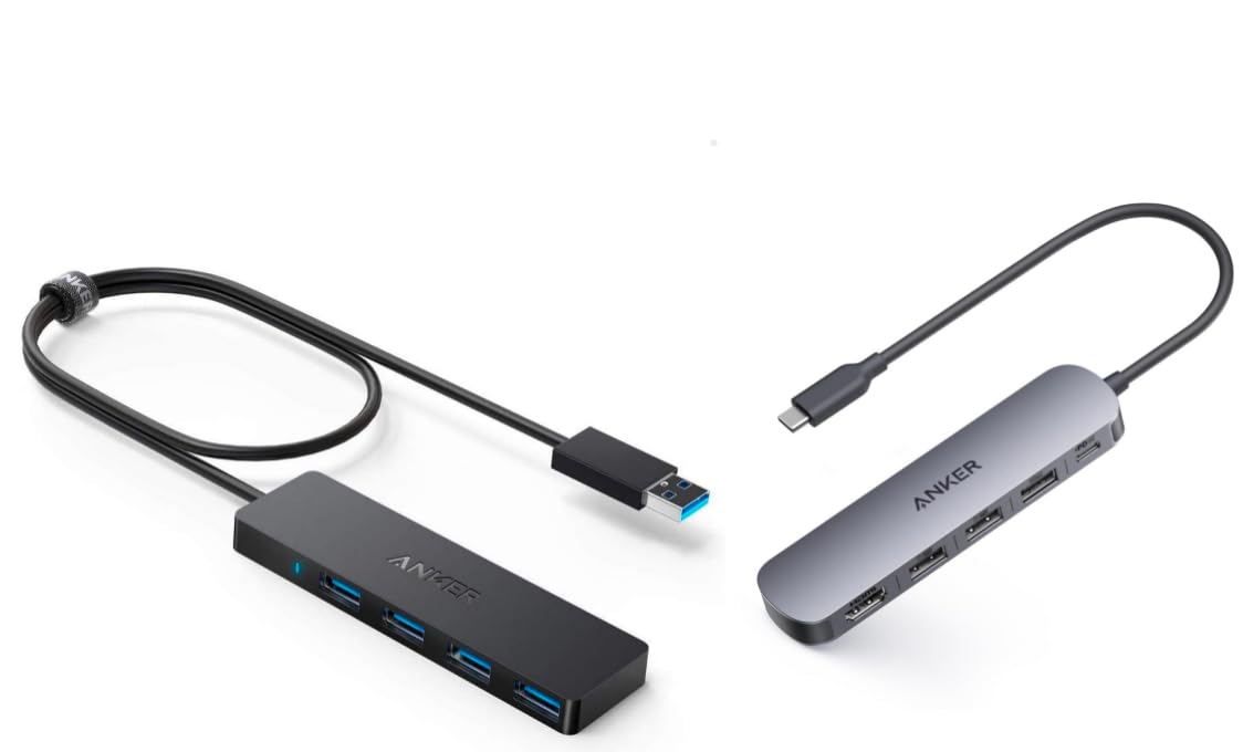 Amazon.com: Anker 4-Port USB 3.0 Hub&Anker USB C Hub, 5-in-1 USB