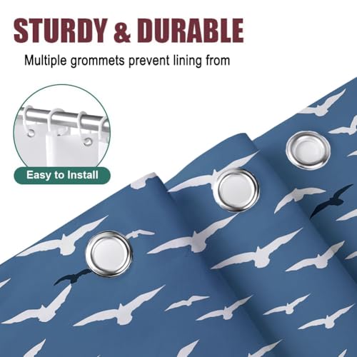 Rideau de douche oiseau lavable pour éliminer les éclaboussures sur le sol - 6