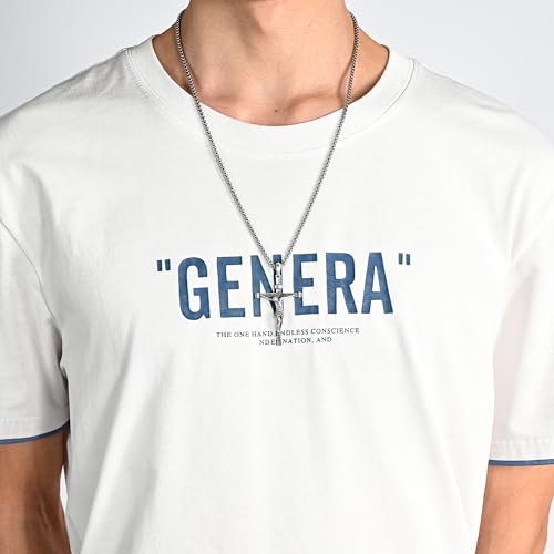 Sterling Silver Crucifix Pendant for Men, Catholic Jesus Cross Necklace for Women, 925 Sterling Silver Crucifix Necklace with Jesus Religious Gift for Easter Christmas3