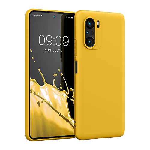 kwmobile Custodia Compatibile con Xiaomi Mi 11i / Poco F3 Cover - Back Case per Smartphone in Silicone TPU - Protezione Gommata - miele