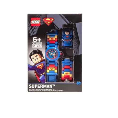 Image of LEGO Kid DC Superman Minifigure Link Analog Watch 8021575