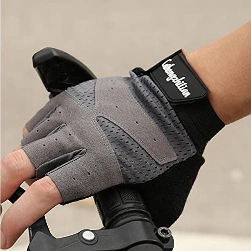 EJDTOP Meia Luvas Ciclismo Dedo para Homens/Mulheres Acolchoado Curto Luvas de Esportes Outdoor Cicl
