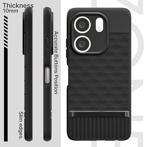 Image of Shockproof Case for Oppo A5x 4G / A5x 5G | Full Camera Protection | TPU Flexible Back Cover for Oppo A5x 4G / A5x 5G (Matte Black)
