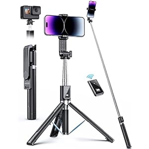 ANXRE 50″ Selfie Stick Tripod...