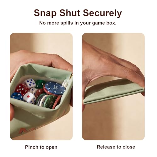 Juego de 4 bolsas para dados Mahjong impermeables miniatura 2