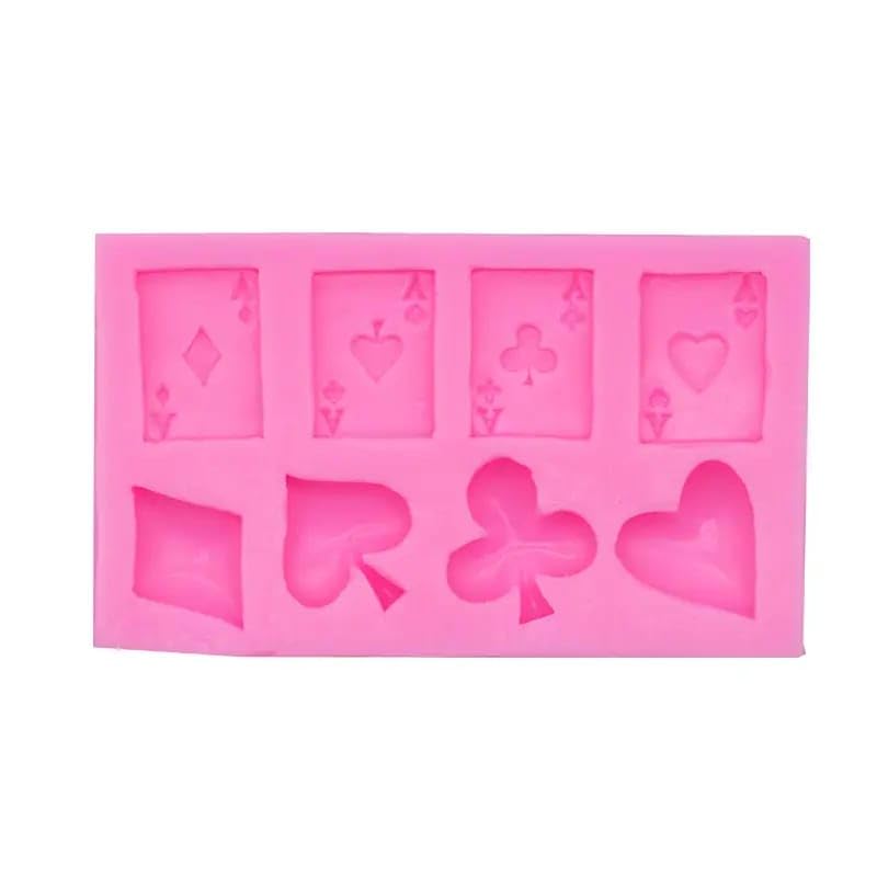 Silicone Playing Card Resin Mold Set | Poker Card Epoxy Resin Mould with Heart Spade Club Diamond Shapes | DIY Coaster Tray Mold for Resin Casting Jesmonite Plaster Concrete Soap Wax Craft Decor-image-23