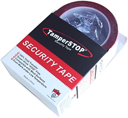 TamperSeals Group - 1 Roll Precut Serial Numbered Tamper Evident Security Packaging Tape (2 Inches x 55 Yards x 2 mil,"Security Seal" Print, Red)