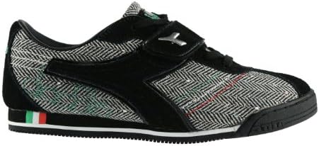 Diadora Donna Bling Ladies Fashion Sneakers, Tweed Upper and Leather (US Womens 7.5/ EU 39.5, Black Tweed) | Image 1