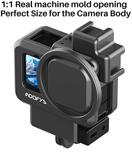 Image of Adofys G9-4 Mount and Accessory forGopro 9 /10 /&11 Black, Cold Shoe Mount Mic Light Stand Housing Case for GoPro Microphone Adapter Vlog Accessory Compatible with Tripod Selfie Stick