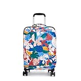 Kipling SPONTANEOUS S, Maleta de cabina, con 4 ruedas 360°, Candado TSA, 53 cm, 37.5 L, Naranja (Botanical Prt)