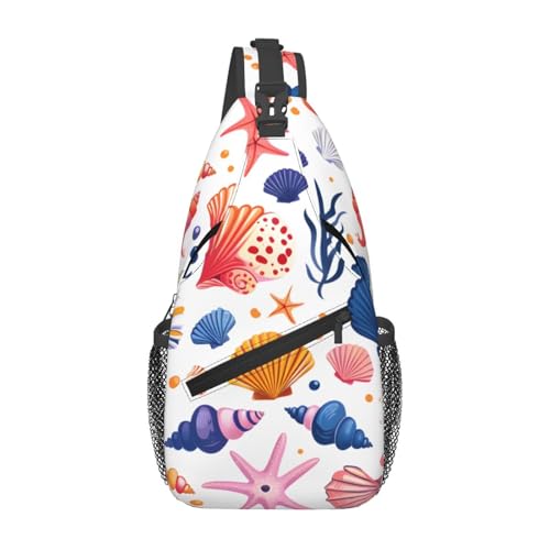 Bolso bandolera Cartoon Ocean Starfish para viaje y deporte