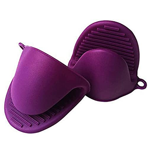 Paskyee Silicone Heat Resistant Cooking Pinch Mitts 2 pcs, Mini Oven Mitts Gloves, Cooking Pinch Grips for Kitchen Cooking & Baking