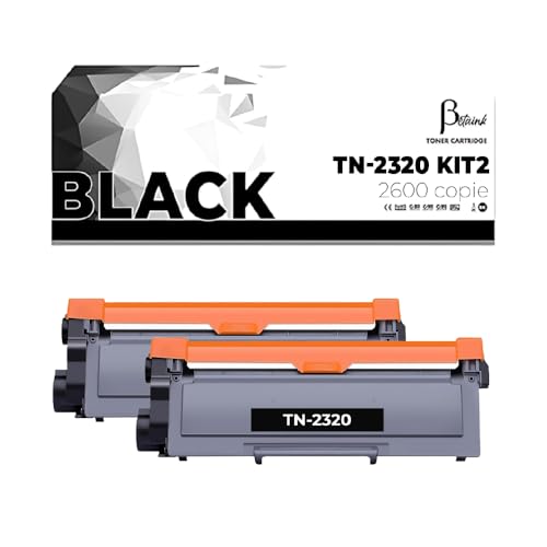 Betaink 2 Toner Compatibili TN2320 TN2310 per stampanti Brother MFC-L2700DW MFC-L2700DN HL-L2340DW HL-L2300D DCP-L2500D DCP-L2520DW DCP-2560CDW HL-L2300D HL-L2340DW HL-L2700DN MFC-L2740DW