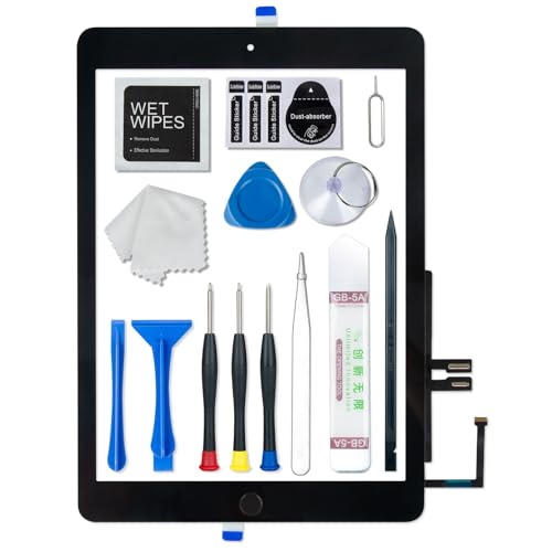 for iPad 5th Generation 9.7" 2017 Screen Replacement Digitizer Touch Glass for iPad A1822 A1823 with Home Button