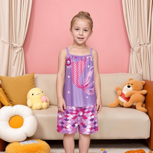 LQSZ Girls Short Sleeve Tank Top Set Toddler Summer for Kids2