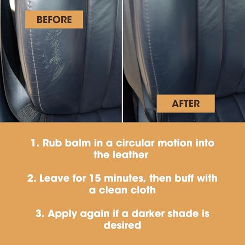 The Original Leather Recoloring Balm by Furniture Clinic - Black Leather Dye for Furniture, Couches & Car Seats - Restore Scratched, Faded, & Damaged Surfaces by Furniture Clinic - Image 7
