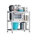 ZY-XSP Ripiano da cucina - Cremagliera del forno a microonde, cremagliera del forno a scomparsa per la casa, stoccaggio multifunzionale, cuscinetto di carico, metallo / 90 * 40 * 80cm