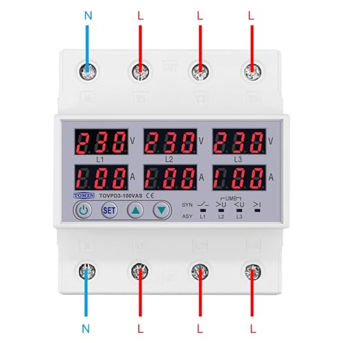 Relais de protection triphasé + N réglable synchrone 3X220V - 4