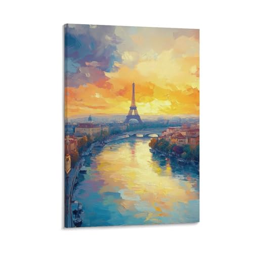 Peinture Venise sur toile 50x75 cm, décoration murale élégante pour chambre