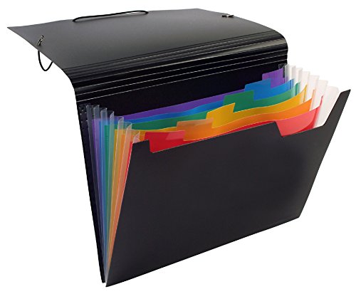 Viquel Rainbow Class - Trieur accordéon 6 compartiments en plastique - Pochette extensible pour classer et transporter des documents - Rangement papier format A4