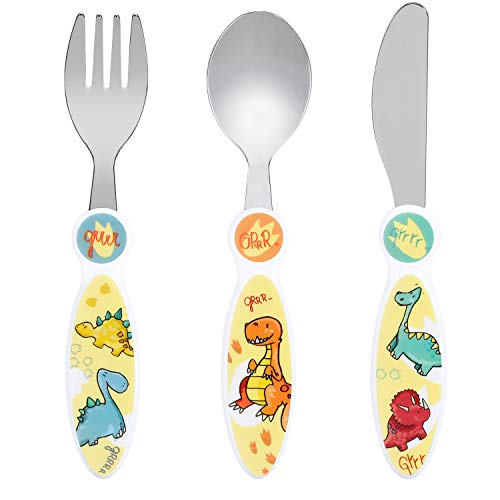 Children's Kids 3pcs Cutlery Set, Knife/Fork/Spoon_AB