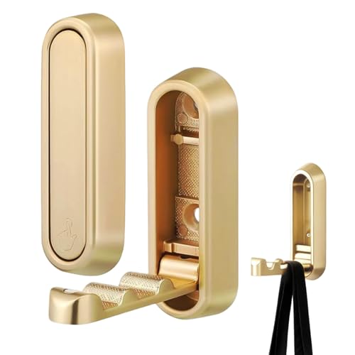 Favelable 2 Paires Crochets Muraux Pliables,crochets muraux ondulés,crochetss murauxs pliables pour suspendre manteaux,Crochet Pliant 90 Degrés,Pour salle de...