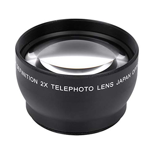 Téléconvertisseur HD à Grossissement 52X de 2X Téléobjectif étanche pour Appareil Photo à Montage de 52mm