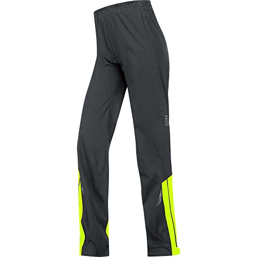Gore Bike Wear Women's Gore-Tex Active Shell Lady Pants, Black/Neon Yellow, X-Small