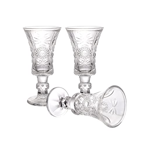 Youeon 12 Pack 1.2 Oz Fancy Shot Glasses Mini Wine Glasses, Small Goblet Glasses Heavy Base Cordial Glasses For Tequila, Vodka, Cocktail, Liquor, Lead-Free Glass #TOP5