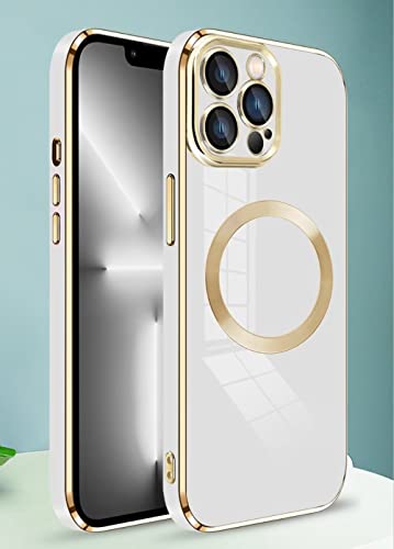 Fengyue iPhone 13 Pro �p �P�[�X MagSafe �Ή� ���C�����X�[�d �J���[ �A�C�t�H�� 13 �v�� �J�o�[ �}�O�l�e�B�b�N���[�v���� �J�����ی� �R�� ���^ �y�� �ϏՌ� �\�t�gTPU �X�g���b�v�z�[���t��