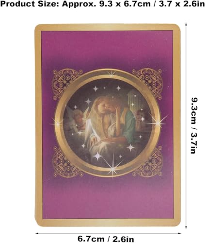 Image of The Romance Angels Tarot Card, 44 Hologram Tarot Card Deck, Love Oracle Card, with Guide Book, Oracle Cards Deck, Tarot Cards Set, Keywords, Yes or No (Style 11)