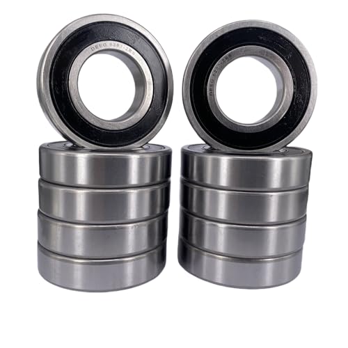 DEEG 10 Pcs 6207-2RS Double Rubber Seal Bearings 35x72x17mm