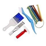 VALICLUD Klimagerät Reiniger Edelstahl Finnenkamm Lüfter Lamellenbürste Heizkörper Reinigung Werkzeug für Effiziente Luftkonditionierer Wartung Kompakt Langlebig Portable