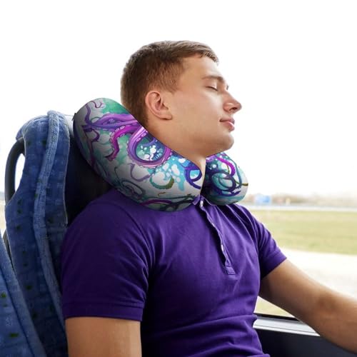 Almohada de espuma viscoelástica para viaje cervical miniatura 7