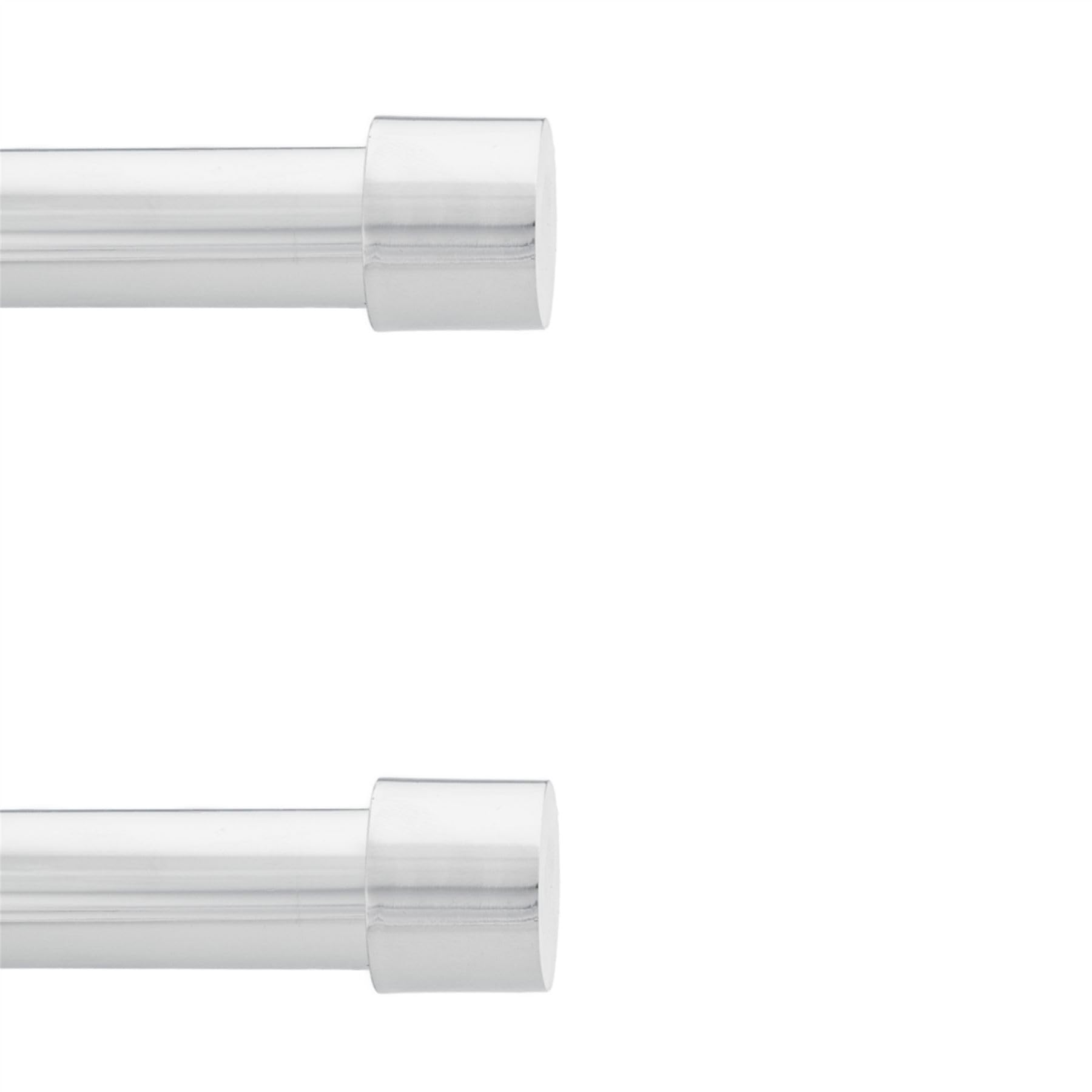 Ianpav Chrome Curtain Rod Pole Finials Luna - 19 Mm - Durable Metal Construction - Pair