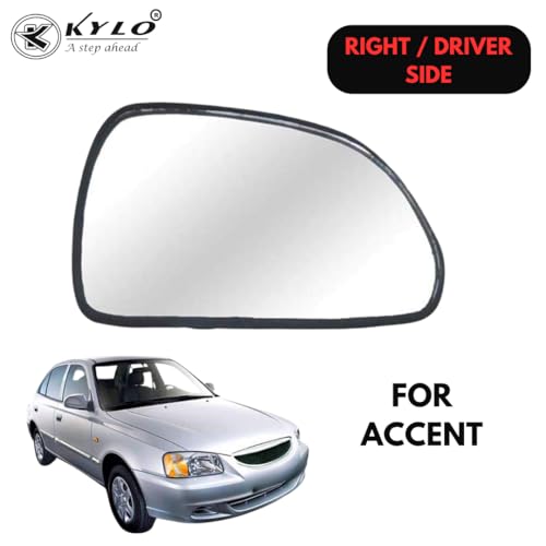 Image of KyloXtreme Accent Driver Side (Right Side) Car Side Mirror Glass /Tukdi /Sub Mirror Plate