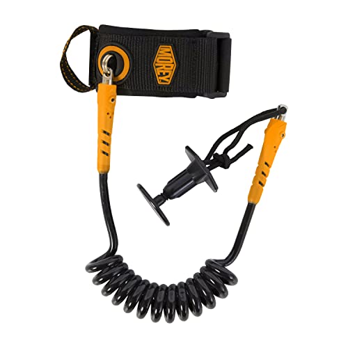 Morey Mach Wrist Bodyboard Leash | Double Bearing | Quick Release | 7MM Cord | 20CM Neoprene Cuff (Orange)